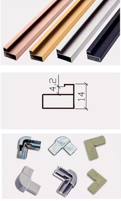 Light weight aluminum mirror frame extrusion profiles, a great products for DIY or on site assembly1